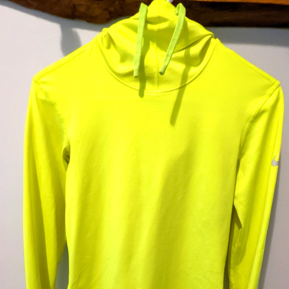 NEW women's Nike jogging hoodie neon yellow sz S